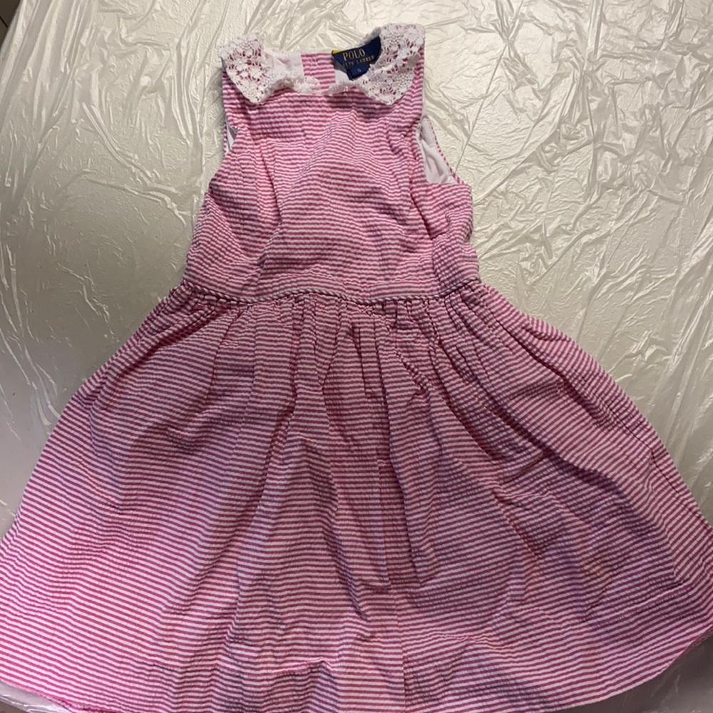 Ralph Lauren Pink Striped Tank Dress Size 5